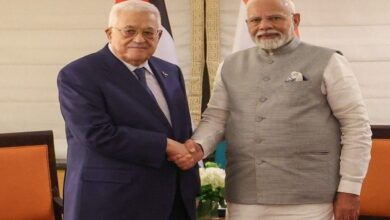 Pm modi and palestinian president abbas