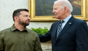 Us president joe biden and ukrainian president volodymyr zelensky