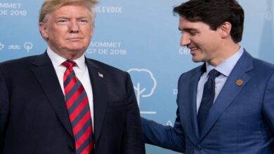 Donald trump is dining with canadian prime minister justin trudeau